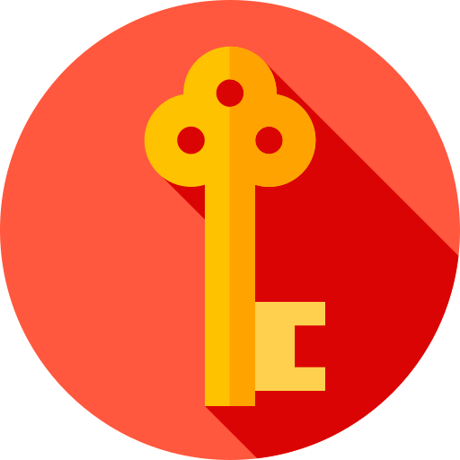 sleutel Flat Circular Flat icoon