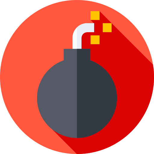 Bomb Flat Circular Flat icon