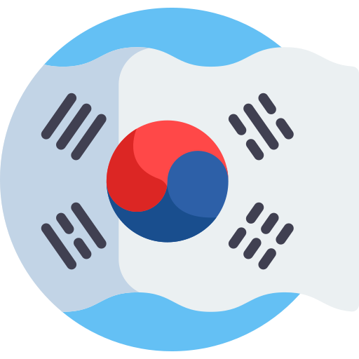 Corea Detailed Flat Circular Flat icono