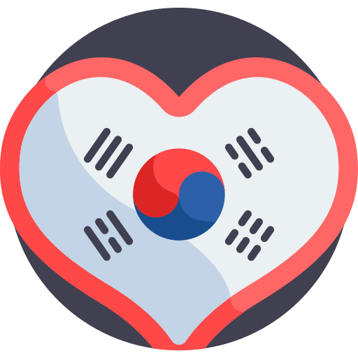 Corea Detailed Flat Circular Flat icono