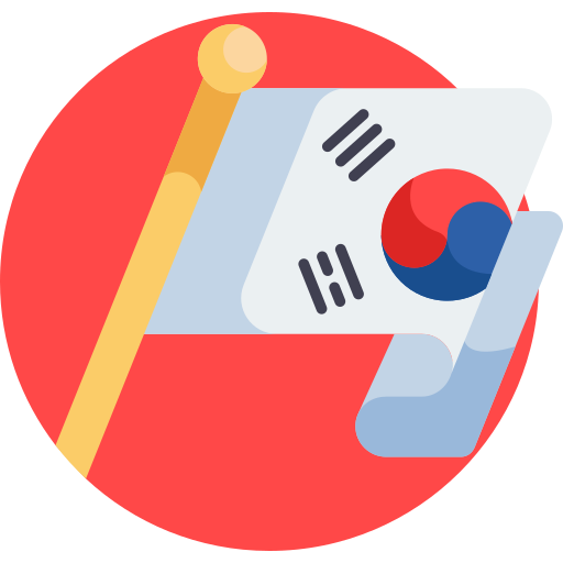 korea Detailed Flat Circular Flat icoon