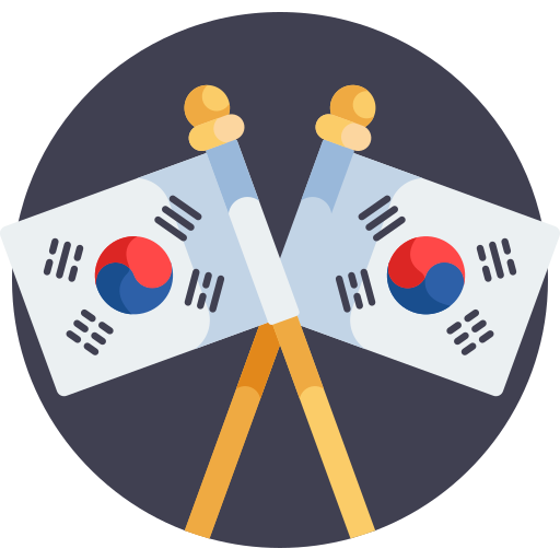 Korea Detailed Flat Circular Flat icon