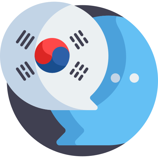 koreaans Detailed Flat Circular Flat icoon