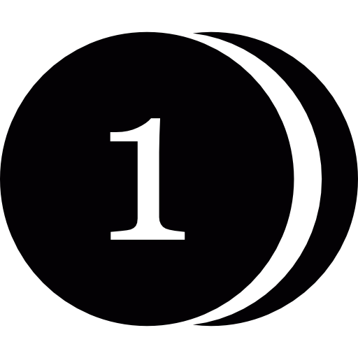 数字の「1」のステッカー  icon