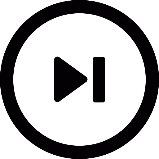 Skip circular button  icon