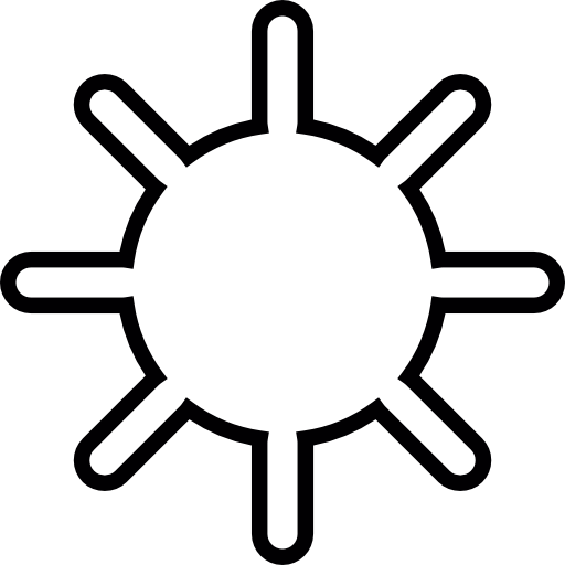símbolo del sol  icono