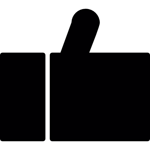 black thumb up   icon
