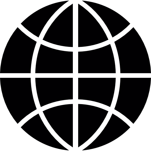 World wide black symbol  icon