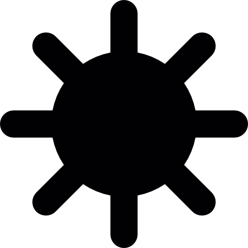 sol, símbolo de la interfaz ios 7  icono