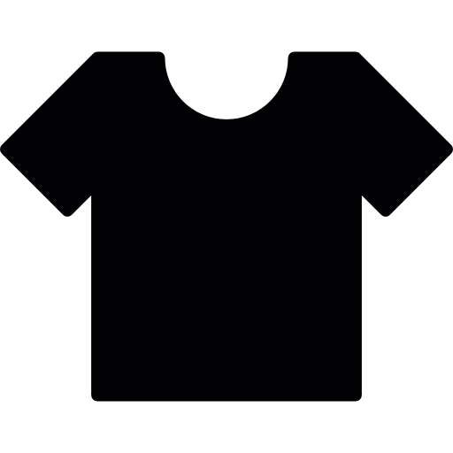 T shirt in black of round neck  icon