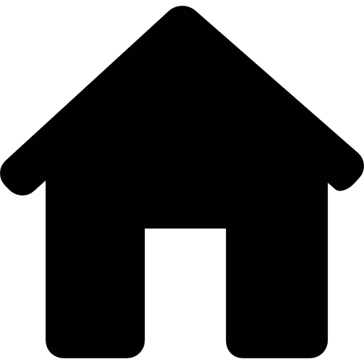 siluetta nera della casa senza porta  icona
