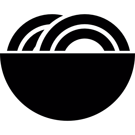 Noodle soup on a bowl  icon