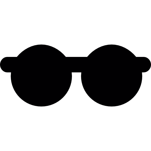 lunettes de soleil circulaires  Icône