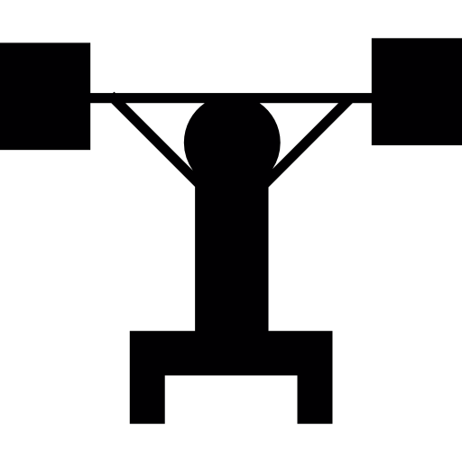 ejercicio de levantamiento de pesas  icono