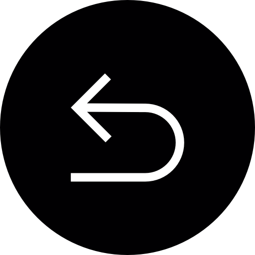 Curved Left Arrow Button  icon