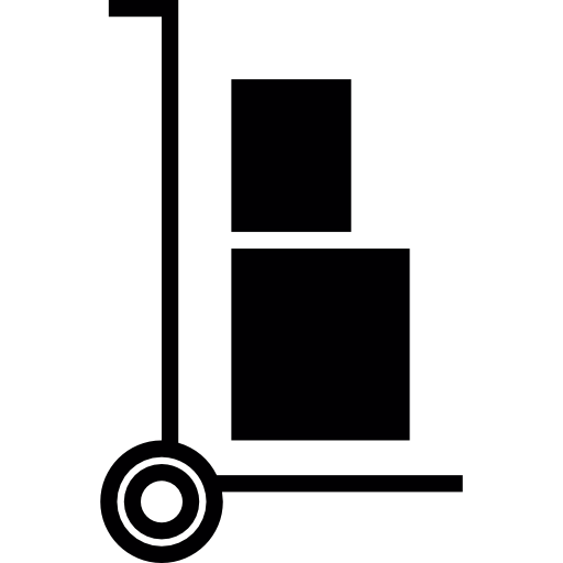 trolley duwkar met dozen  icoon