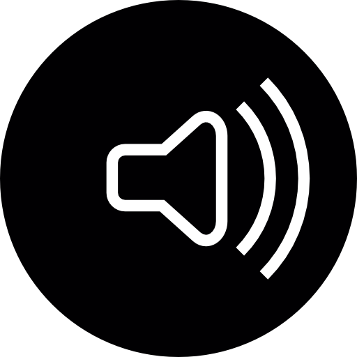 bouton circulaire du haut-parleur  Icône