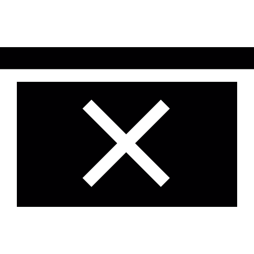 kruis op een rechthoek  icoon