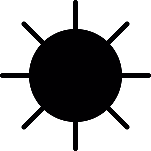 cirkel met lichtstraal  icoon