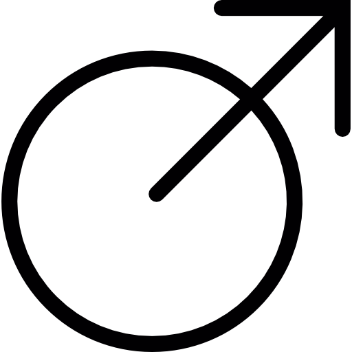 símbolo masculino  icono