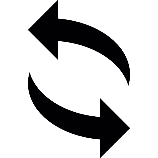 due frecce rotanti  icona