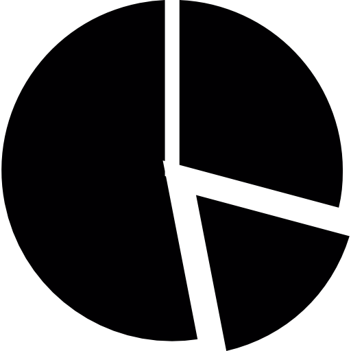 piezas de gráfico circular  icono