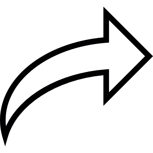 Curved Right Arrow  icon
