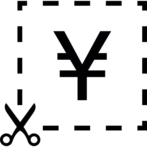 yen-symbol ausschneiden  icon