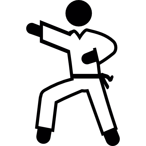 mistrz karate Pictograms Fill ikona