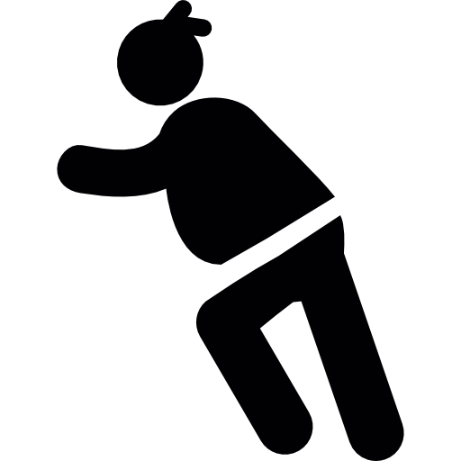 Sumo wrestler ready to fight Pictograms Fill icon