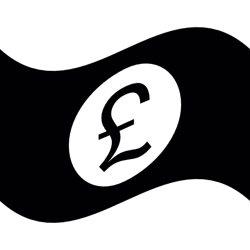 Waving British Pound Bill  icon