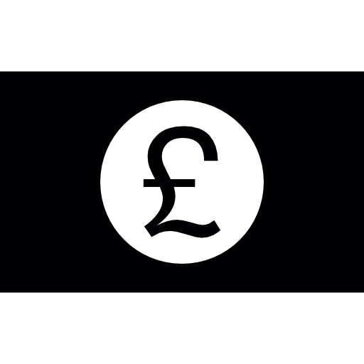 símbolo del billete de libras  icono