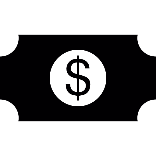 pegatina dólar  icono