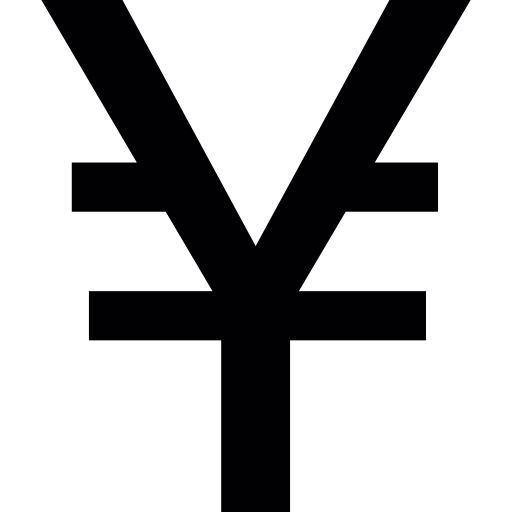 duży symbol jena  ikona