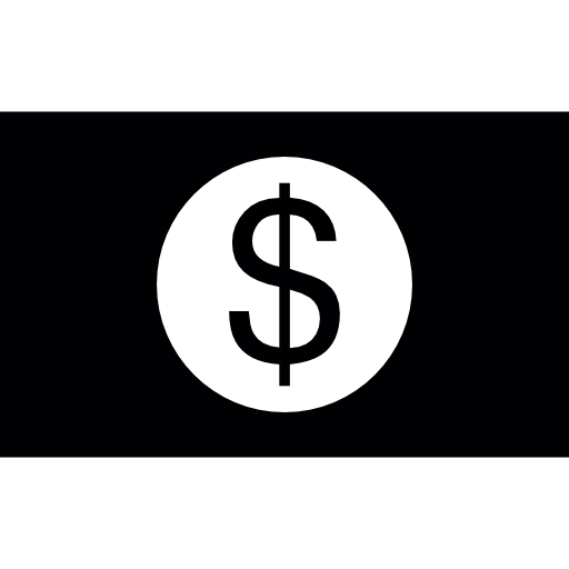 dinero en efectivo en dólares  icono