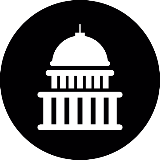 Круглая кнопка здания Капитолия  иконка