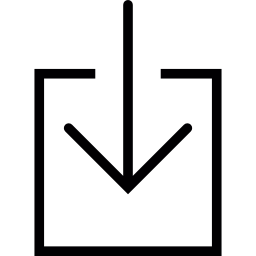 正方形の下矢印  icon