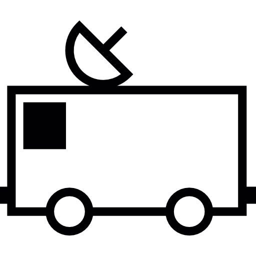 camión con antena  icono