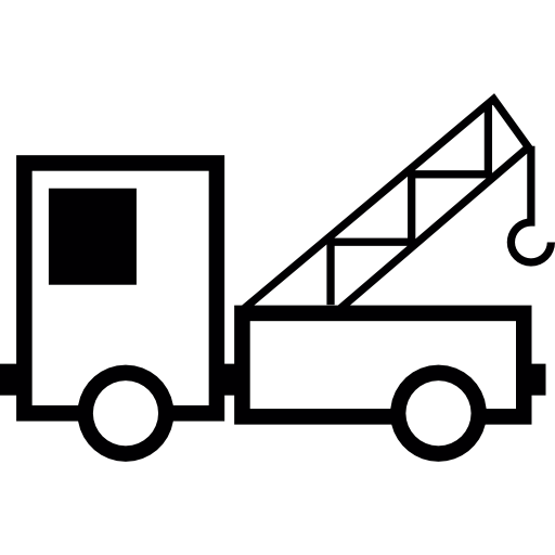 camión con grúa  icono