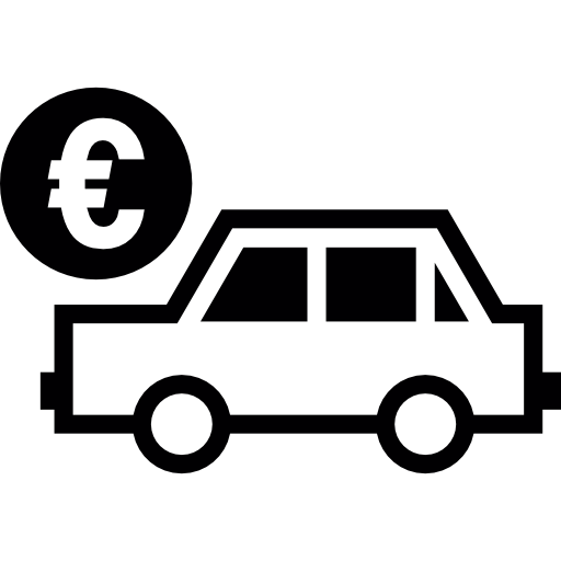 Car sale in euros  icon