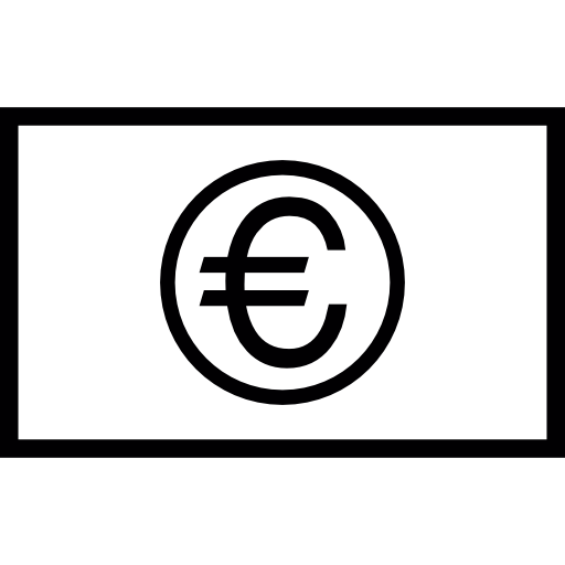 nota de euro  Ícone