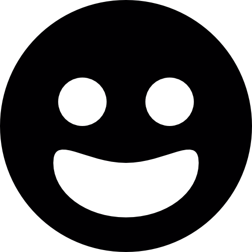 cara circular sonriente  icono