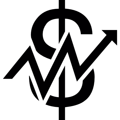 símbolo de dólar con gráfico de línea ascendente  icono