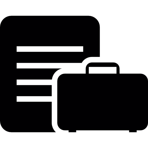 reislijst en bagage  icoon