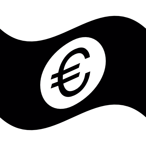 euro bill agitando  icona