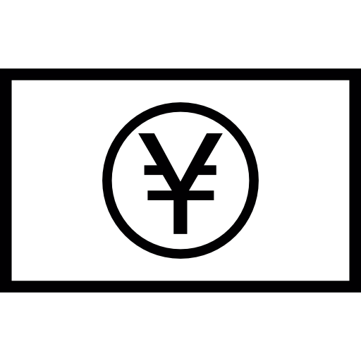 billete de yenes  icono
