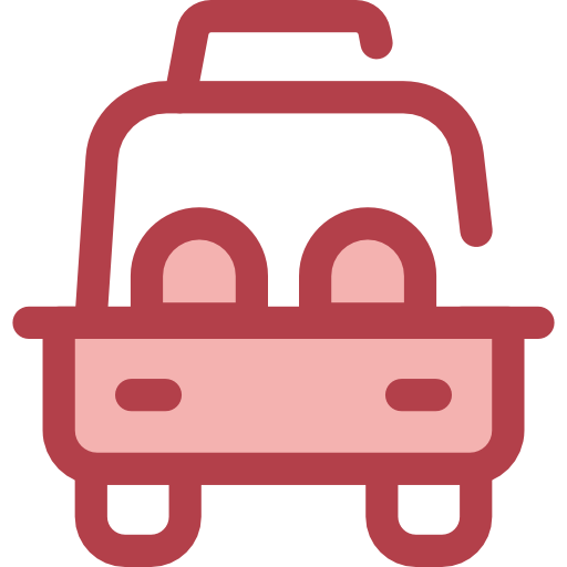 taxi Monochrome Red icon