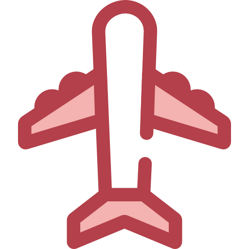 Aeroplane Monochrome Red icon