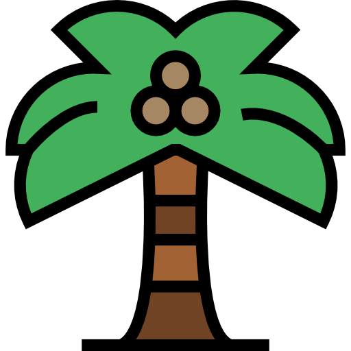 palmeira Detailed Straight Lineal color Ícone