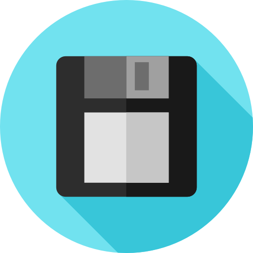 Diskette Flat Circular Flat icon